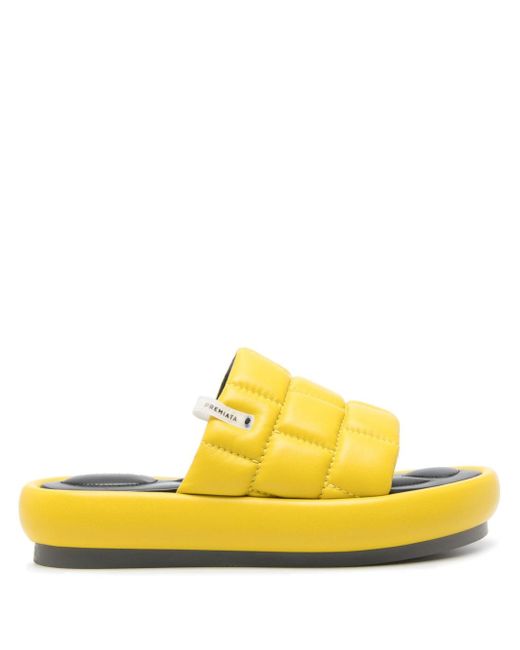 Premiata quilted leather slides