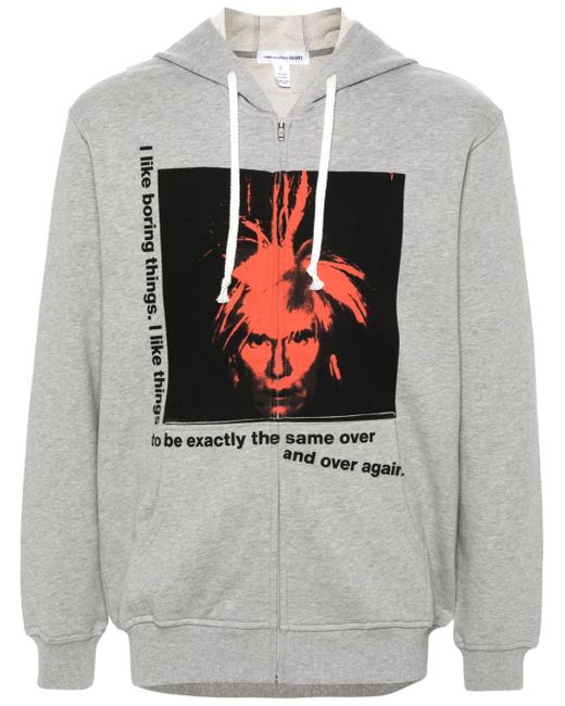 Comme Des Garçons graphic-print zipped hoodie