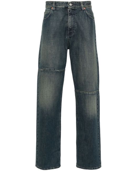 Mm6 Maison Margiela logo-patch straight-leg jeans