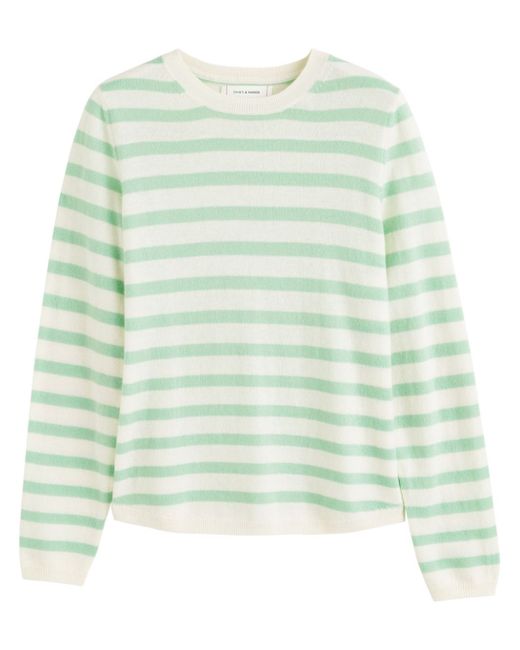Chinti And Parker elbow-patch striped jumper