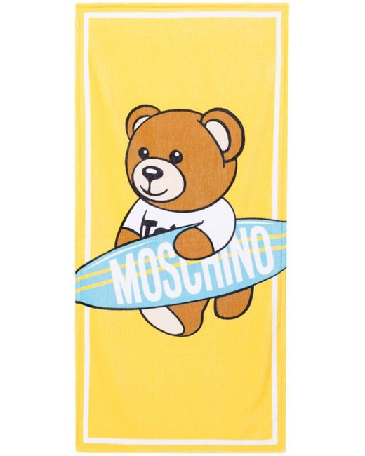 Moschino Kids Teddy-Bear motif beach towel
