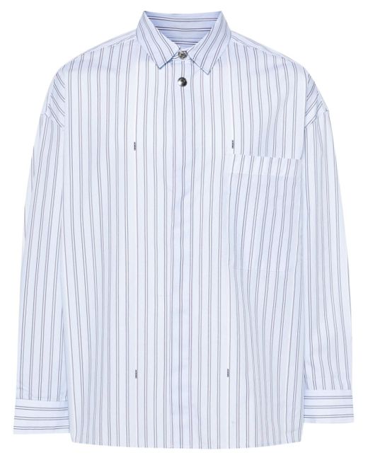 Jacquemus logo-studs striped shirt