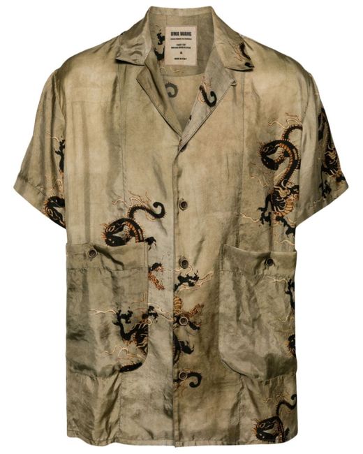 Uma Wang Terry dragon-print shirt