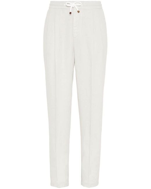 Brunello Cucinelli straight-leg linen trousers