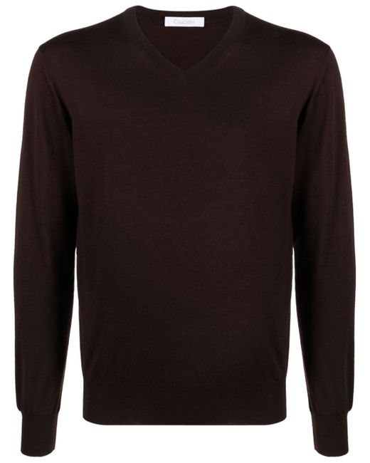 Cruciani V-neck cashmere-blend jumper