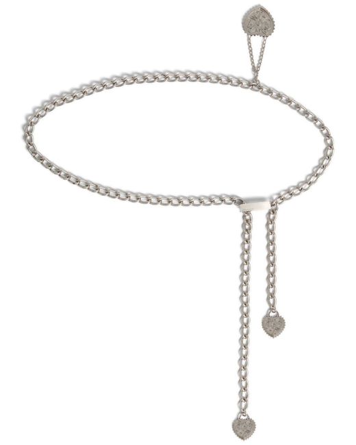 Dsquared2 heart-pendant chain-link belt