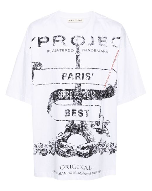 Y / Project logo-printed cotton T-shirt