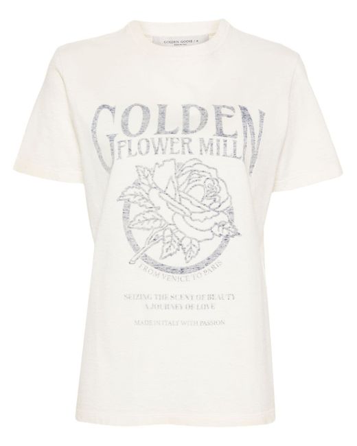 Golden Goose distressed logo-print T-shirt