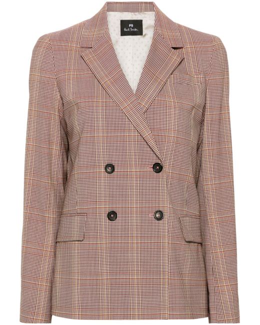 PS Paul Smith single-breasted check-pattern blazer