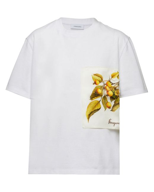 Ferragamo botanical-print cotton T-shirt