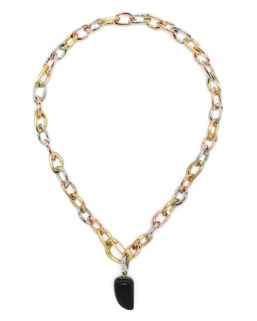 Bimba Y Lola chain-link stone necklace
