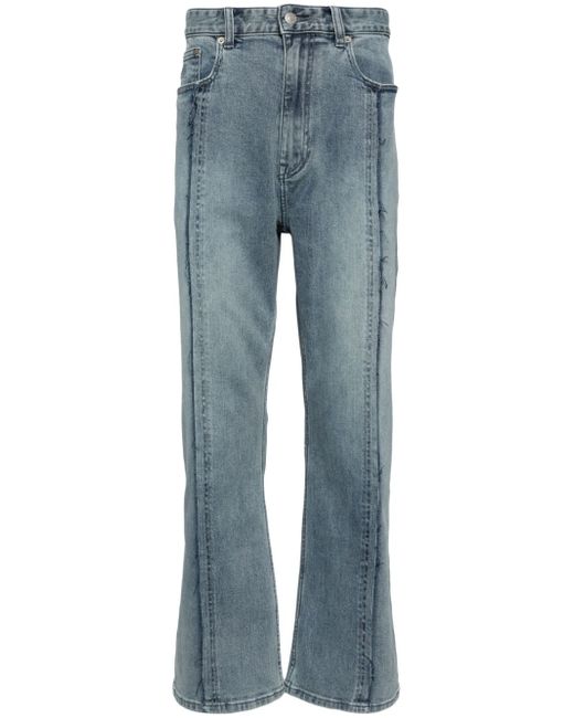 Izzue exposed-seam straight-leg jeans