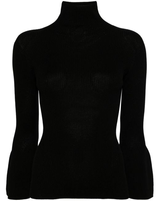 Cfcl bell-sleeve ribbed top