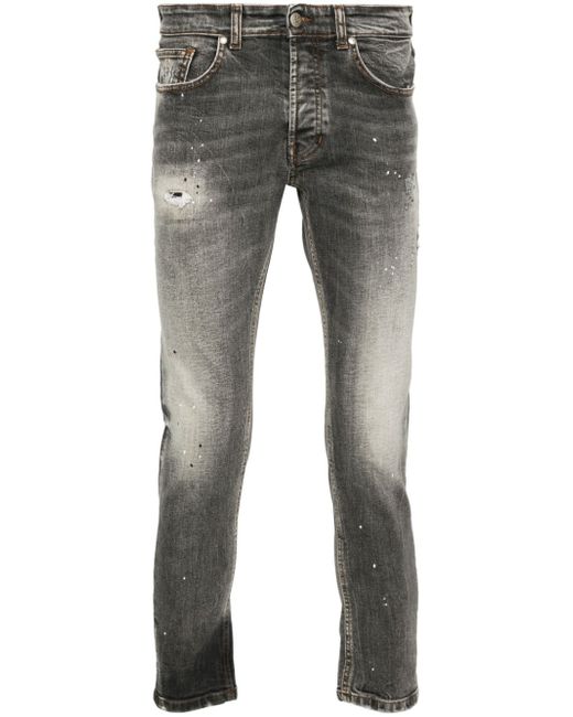 John Richmond distressed tapered jeans