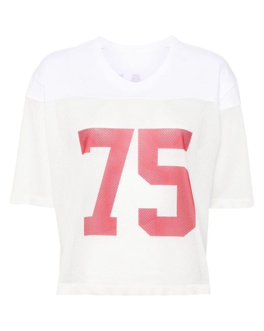 Maje number-print panelled T-shirt