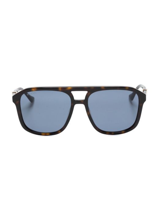 Gucci tortoiseshell navigator-frame sunglasses