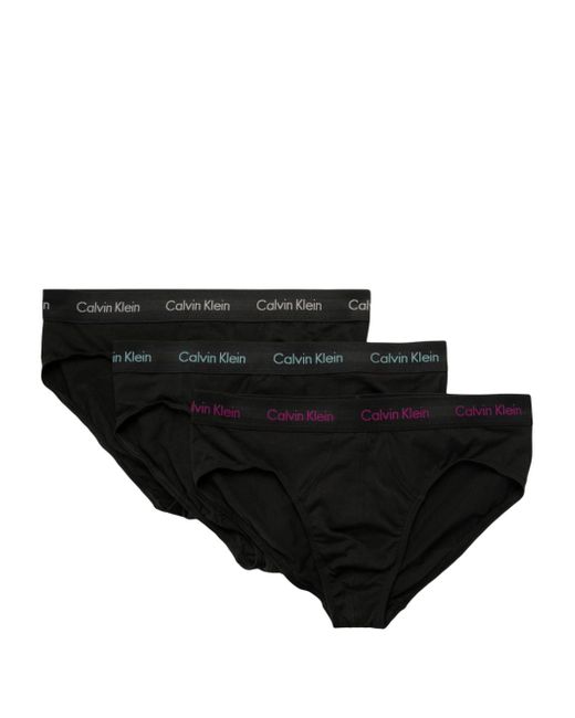 Calvin Klein logo-waistband briefs pack of three