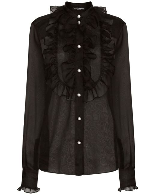 Dolce & Gabbana frilled-detail blouse