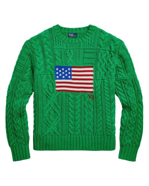 Polo Ralph Lauren Aran Flag knitted jumper