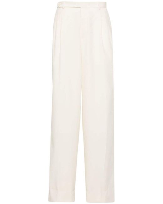 Brioni pleated tailored wool trousers