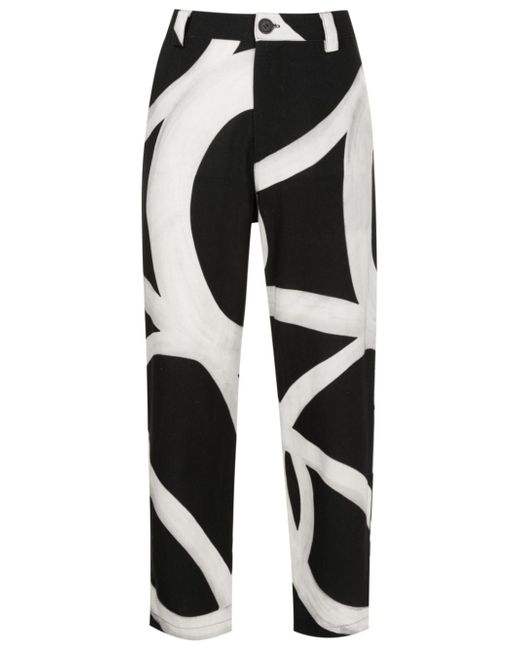 Uma | Raquel Davidowicz geometric-print cropped trousers