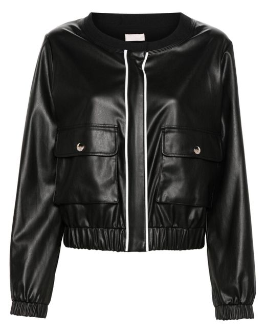 Liu •Jo faux-leather bomber jacket