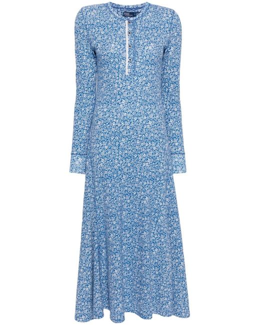 Polo Ralph Lauren floral-print long-sleeve maxi dress