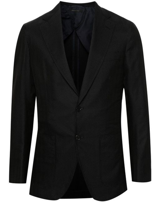 Brioni patterned-jacquard silk blazer