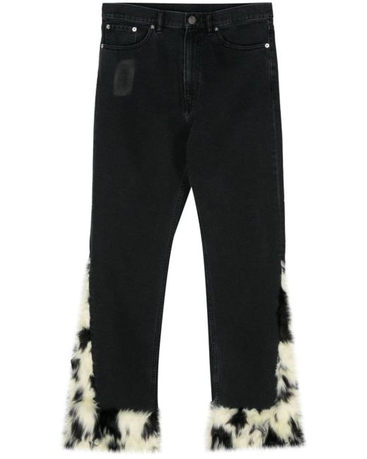 Bluemarble faux-fur flared jeans