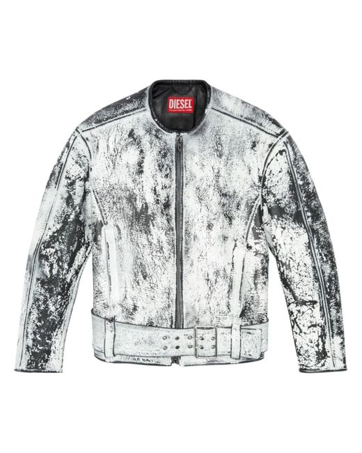 Diesel L-Margy distressed leather jacket