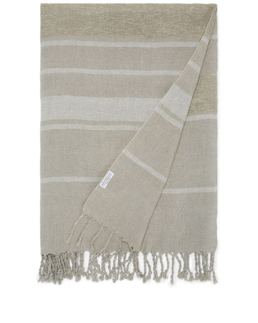 Brunello Cucinelli rectangular-shape stripe-print blanket