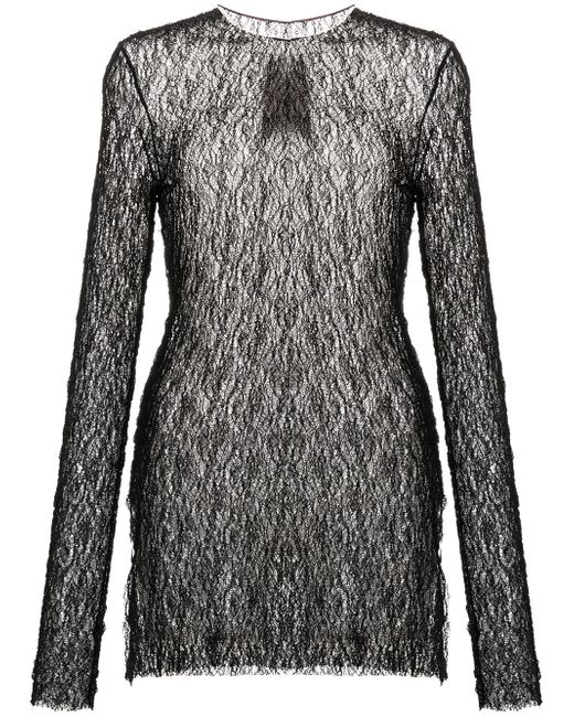 Uma Wang side-slit open-knit top
