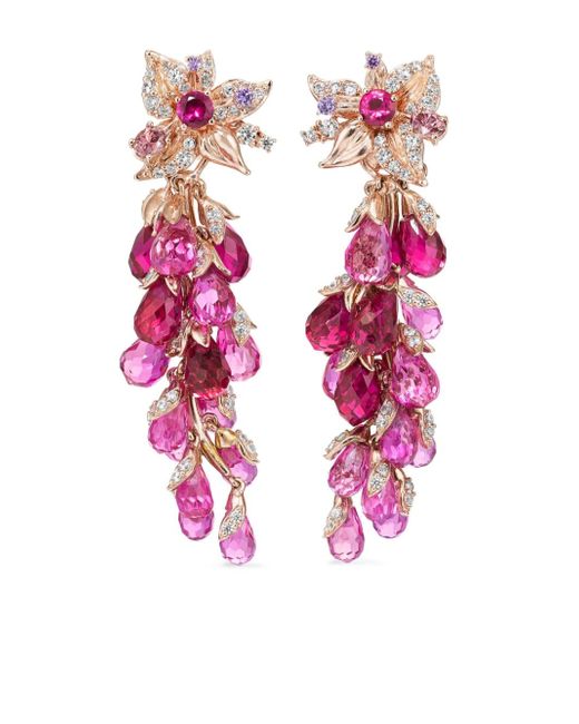Anabela Chan 18kt rose gold vermeil Coralbell multi-stone earrings