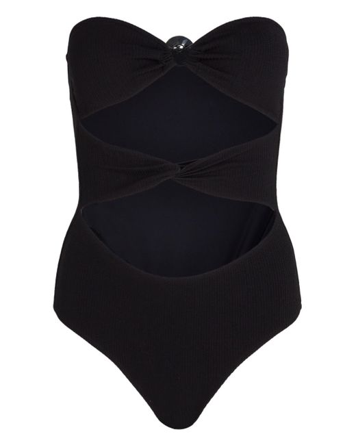 Karl Lagerfeld Fan Charm strapless swimsuit