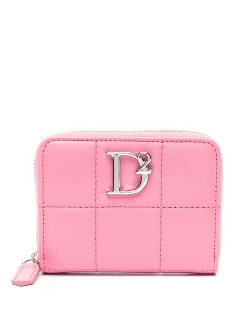 Dsquared2 logo-plaque quilted wallet