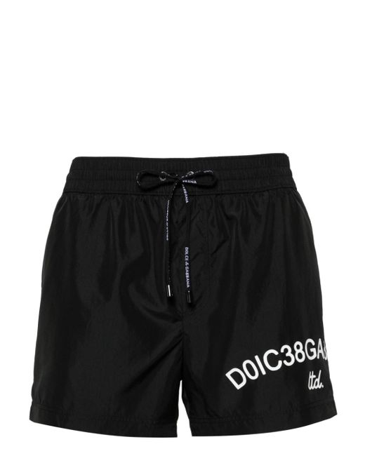Dolce & Gabbana logo-print drawstring swim shorts