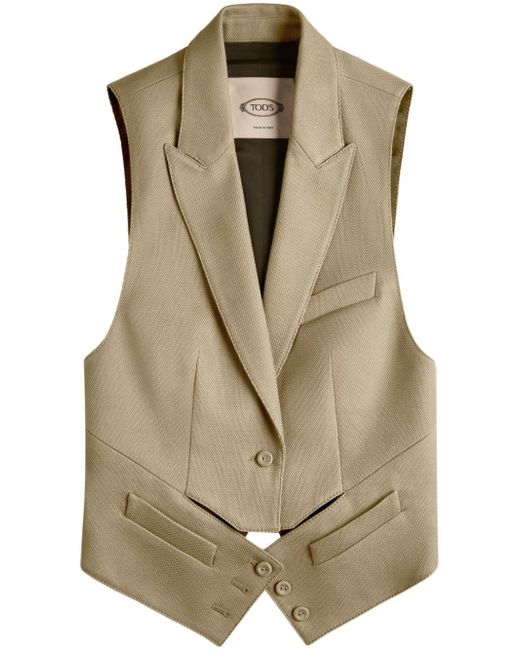 Tod's belted cotton waistcoat