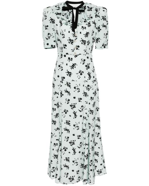 Alessandra Rich floral-print silk midi dress