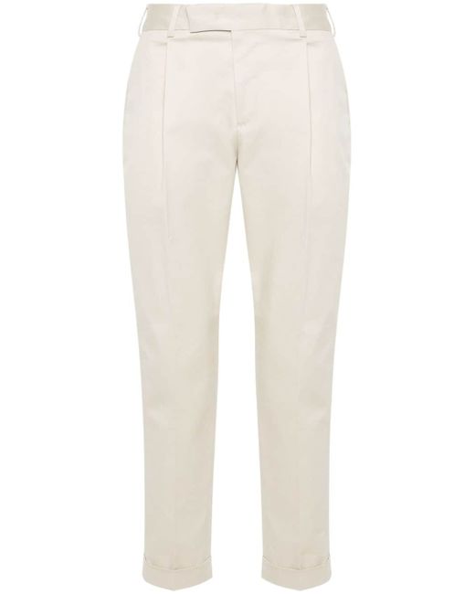 PT Torino feather-detail twill trousers