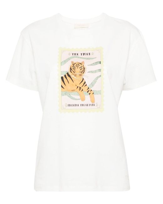 Twin-Set graphic-print cotton T-shirt