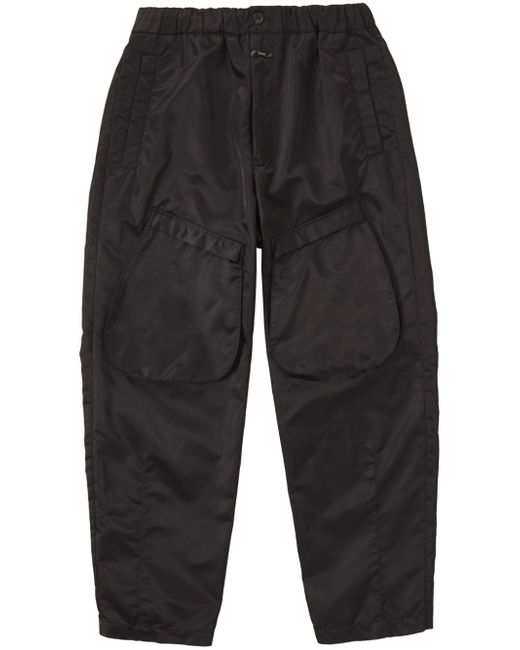 Closed mid-rise straight-leg cargo trousers