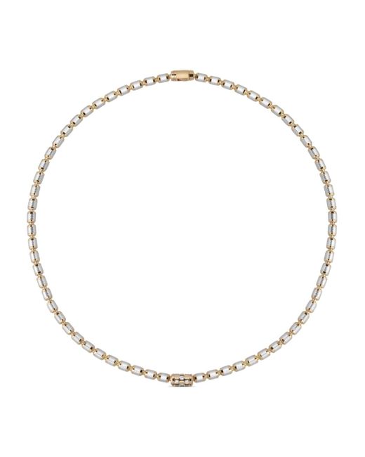 Officina Bernardi 18kt white and yellow Lumen diamond necklace