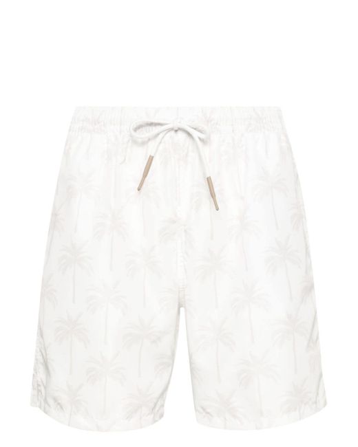 Eleventy palm-tree printed swim shorts