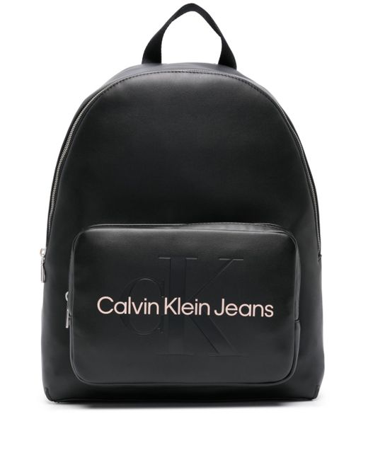 Calvin Klein Jeans debossed-logo leather backpack