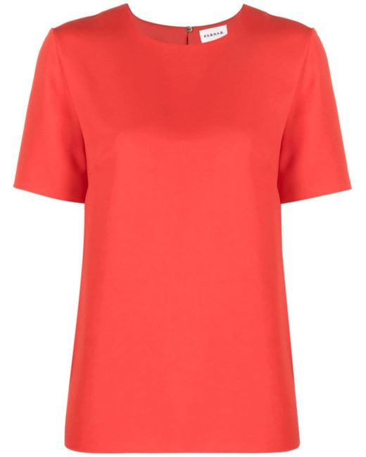 P.A.R.O.S.H. round-neck crepe blouse
