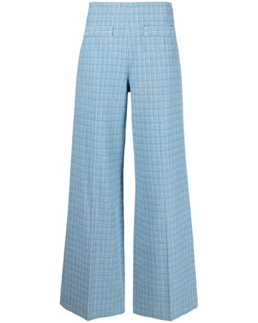 Sandro Narsy checked wide-leg trousers