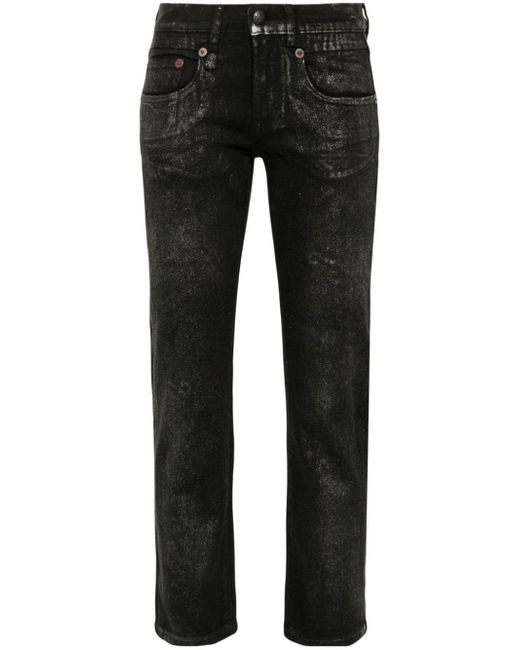 R13 metallic skinny jeans