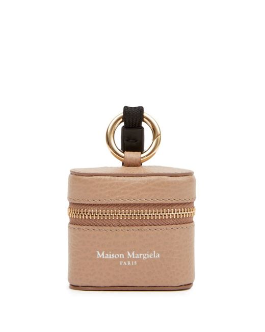Maison Margiela logo-stamp leather airpods case
