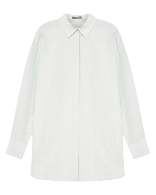 12 Storeez long-sleeve cotton-blend shirt