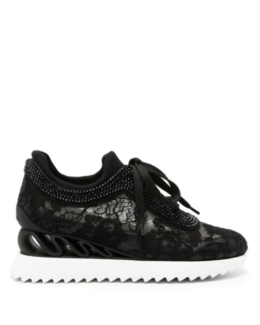 Le Silla Reiko Wave floral-lace sneakers